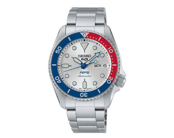 Seiko 5 Sports PEPSI Limited Editions Mens Watch Silver - SRPL99K1