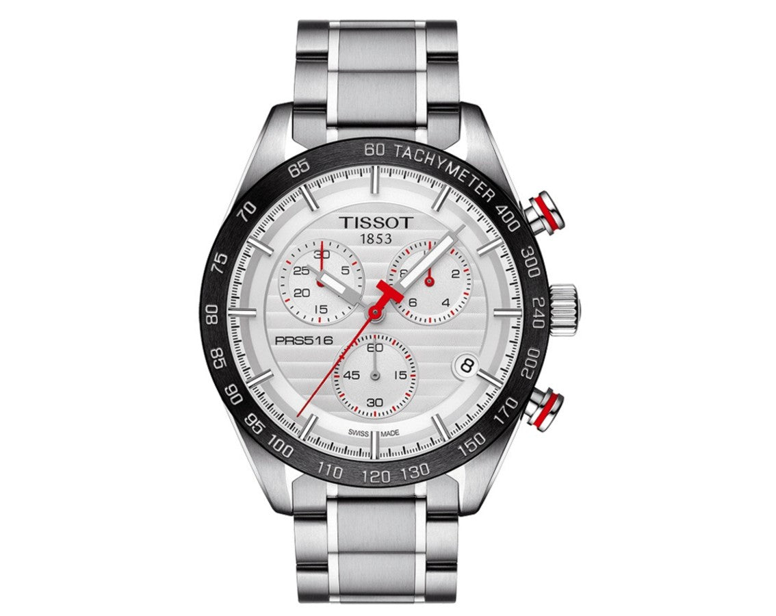 Tissot PRS 516 Silver Dial Chronograph T100.417.11.031.00 Main image